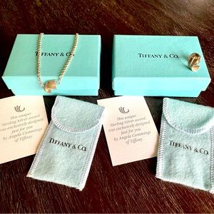 Tiffany & Co. Sterling Silver Bent Arrow Bracelet & Pin Set by Angela Cummings